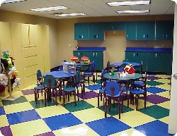 The Breeden Center is filled with books, toys, and activity areas.